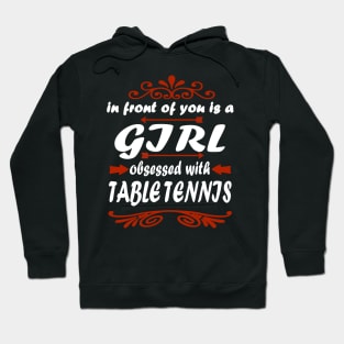 Table Tennis Girl's Bat Nubs Hoodie